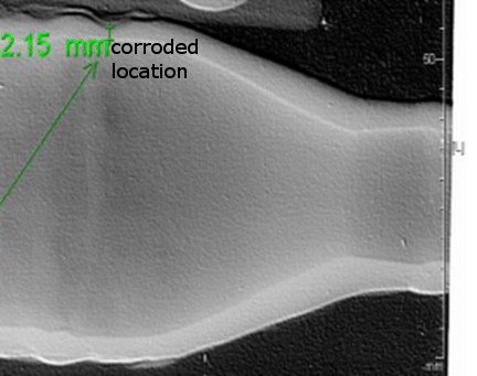 radiograph of pipe reducer